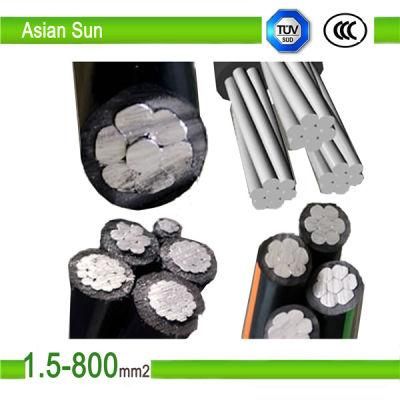 4X35mm2 Al Core PE/XLPE/PVC Insulation Overhead ABC Cable 0.6kv