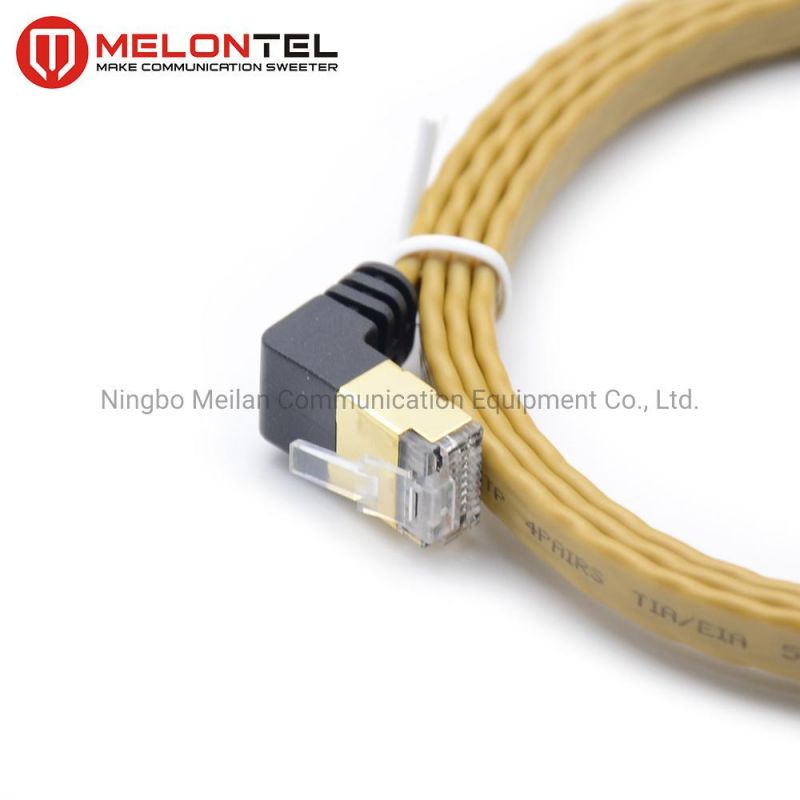 Right Angle Patch Cord RJ45 Cat5e CAT6 CAT6A Shield Network Cable with Boot