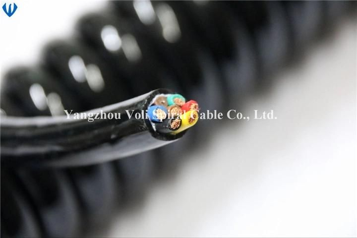 Ce Approved PUR Coiled Spring Wire Spiral Cable