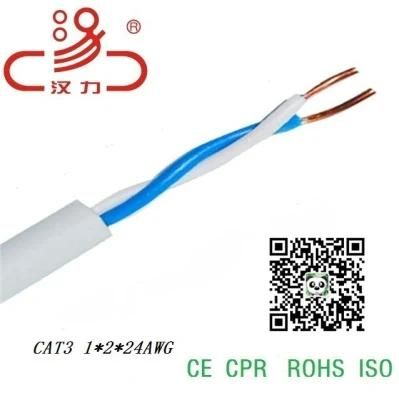 Drop Wire 2 Pair Messenger Telephone Filled Cable/Cable Network/ UTP Cable