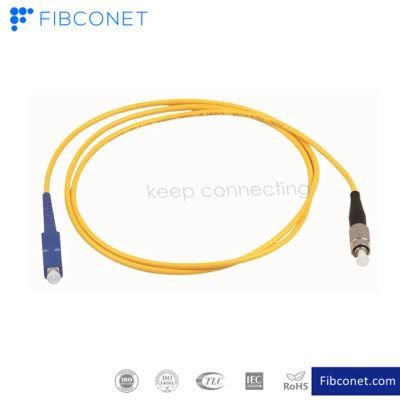 FTTH Fiber Optic Patch Cord FC to Sc Sm 5 Meters G652D 9/125 Optical Fiber Patch Cord