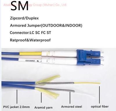 1fo 2fo 4 Core G657A2 Fiber Optic Cable Outdoor Self Supporting FTTH Drop Cable