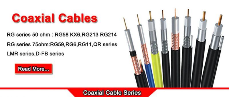 High Transmitting CCTV Cable Syv 75-5 Coaxial Cable Rg59 Rg59+2c RG6 RG6+2c 3c2V Rg11 Coaxial Cable