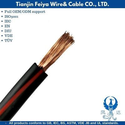 House Wire H1z2z2-K Photovoltaic Power PV Cable Tinned Copper PV1-F UV #4 6AWG Solar Panel PV Cable