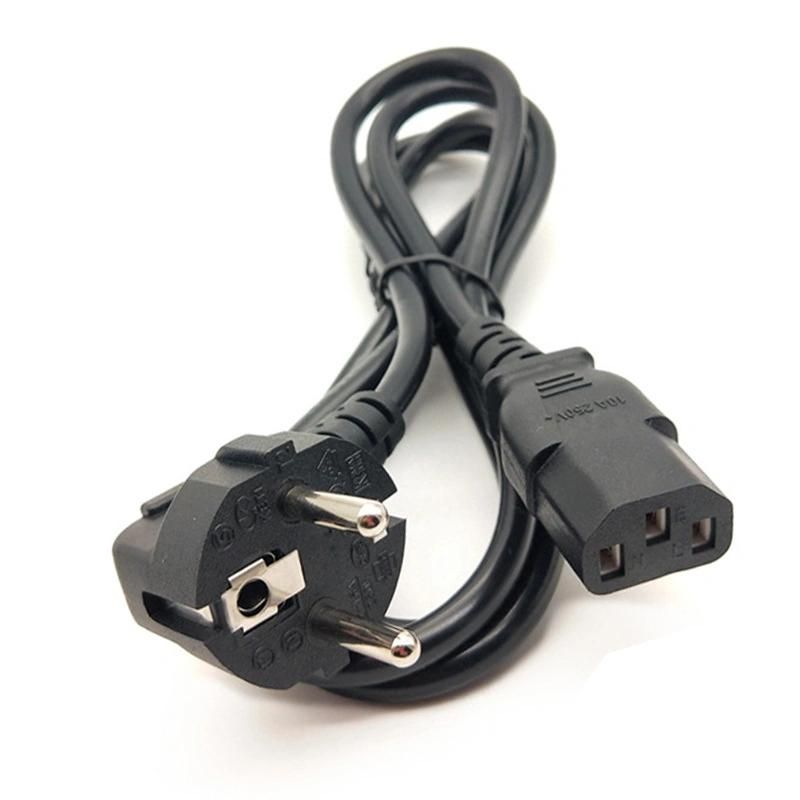 IEC C13 EU Type Cable Plug AC Power Cord for PC Laptop Desktop / Printers / Monitors 3*0.5 mm2