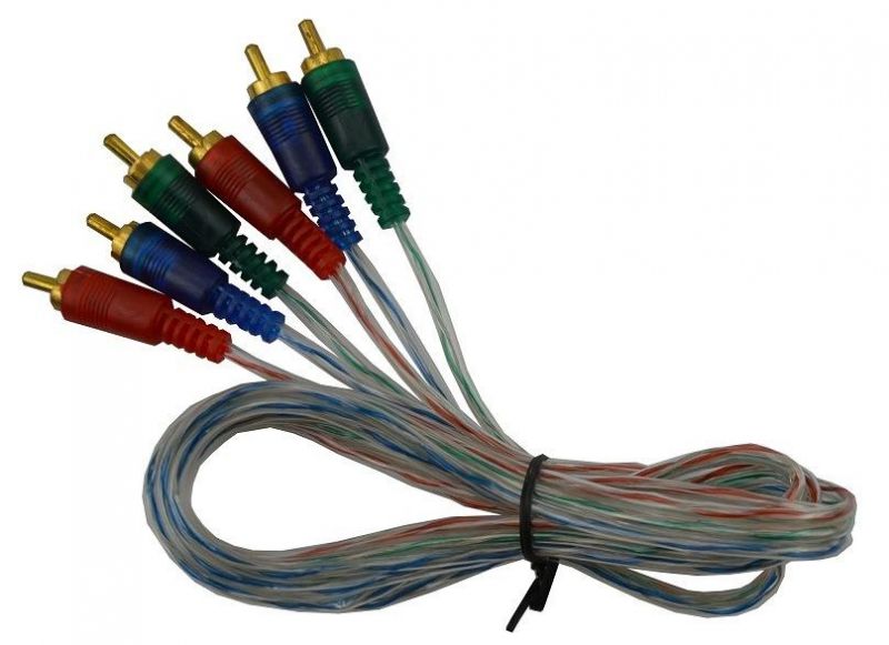 3RCA-3RCA Audio Video Cable Transparent Cable