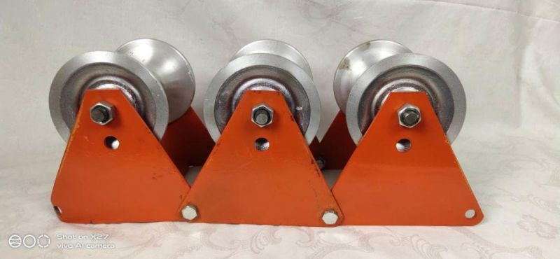 Telecom Electrical Cable Laying Pulling Corner Guide Steel Cable Roller