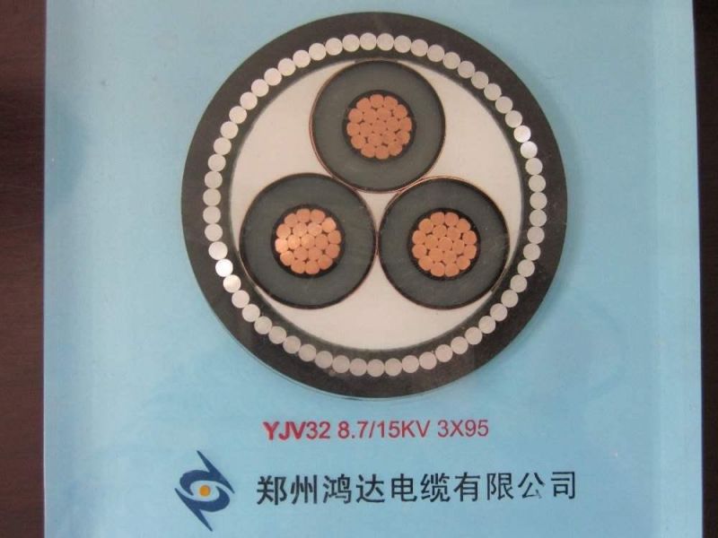 Medium Voltage 50mm2 3c Cu XLPE Swa PVC 15kv 133% Bil Cable