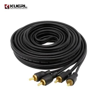 Factory Hot Sell Car Audio Wire High Quality PVC 6mm RCA Cable