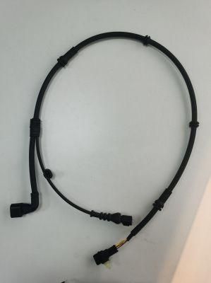 IATF16949 Certificated 4 Pin Te Connector Overmolding Injection Wire Harness with Corrugated Pine and Clip