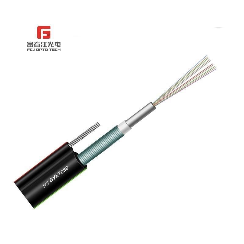 Good Price Gyxtc8s Self Supported 24 or 48 Core Singlemode Outdoor Armored Fiber Optical Cable Figure 8 FTTH Fibra Optica Cable with Steel Messenger