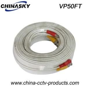 50FT Power and Video Pre-Made Cable Siamese for CCTV Camera (VP50FT)