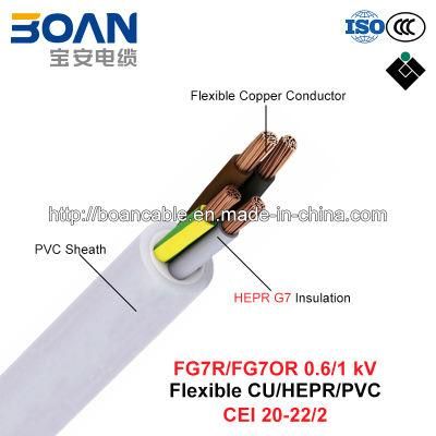 Fg7r/Fg7or, Rubber Cable, 0.6/1 Kv, Flexible Cu/Hepr/PVC (CEI 20-22/2)