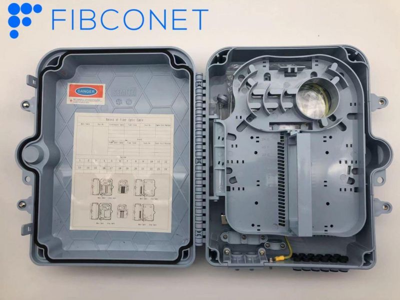 Optic Distribution Box 1in 2in 16 18 Cores ABS Material IP65 Sc LC Adapter Fiber Terminal Splitter Box
