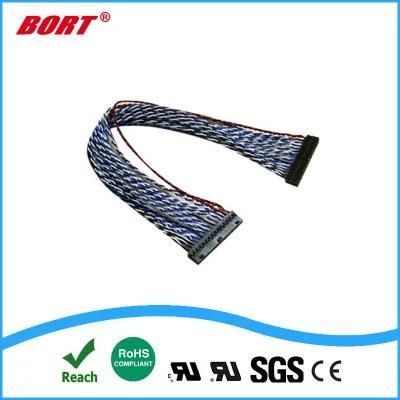 UL 2651 26AWG 300V 105c 40pin Crimping Type IDC Flat Cable