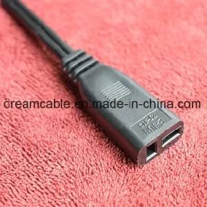 1.2m Black UL 2pin T Plug Female Power Cord