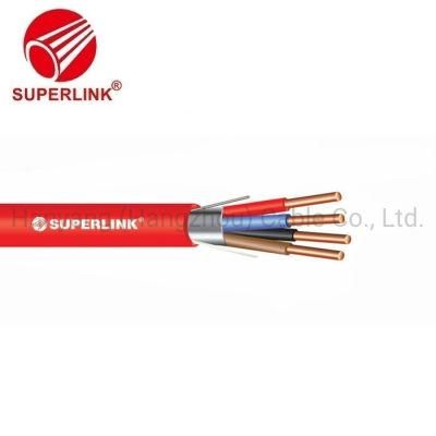 Fire Alarm Cable 4 Cores Bc Conductor 18AWG Unshielded Red Security Cable for Smoke Detector