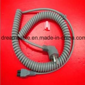 1.5m Grey CCC China Spiral Power Cord with IEC C5