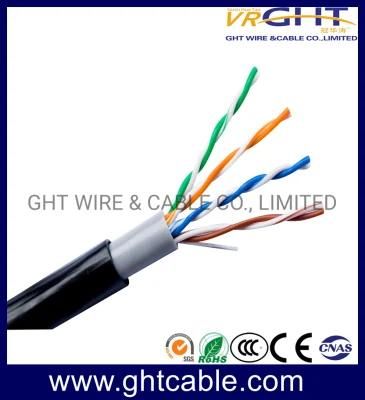 4X0.5mmcu, 0.9mmpe, O. D.: 6.1mm Outdoor UTP Cat5e LAN Cable