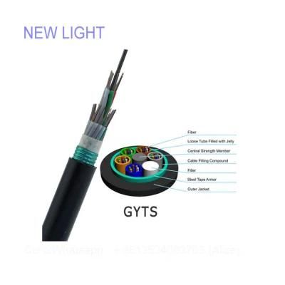 24 Fiber FTTH GYTS Drop Cable Uni Loose Tube Fiber Optic Cable for Duct Aerial Application PE Cable