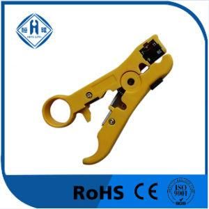 Hand Universal Stripping Tool for Coaxial Cable UTP/STP-Rg59/6/7/11 Yellow