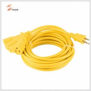 Customized 25 FT Outdoor Extension Cord Heavy Duty with Lighted Triple Outlets