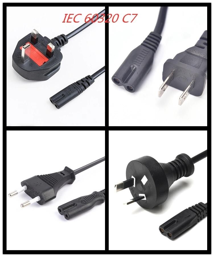 Factory Price UL 1M 1.5M 2M 3M 5M 18AWG 16AWG 20AWG IEC 60320 C5 C6 C7 C8 C13 C14 Extension Cable AC Power Cord with UK EU AU US Schuko Australian American Plug