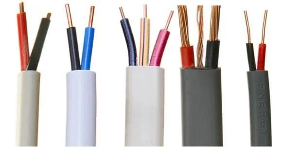 PVC Insulated Copper Conductor BVVB Flat Cable, Electric Wires and Cables