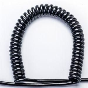 7 Pin Waterproof Trailer Spiral Cable Electrical Aviation Plug Connector Spring Trailer Cable