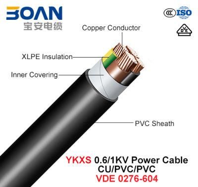 Ykxs, Power Cable, 0.6/1 Kv, Cu/XLPE/PVC (VDE 0276-604)