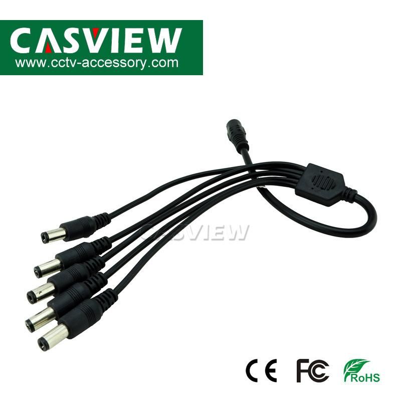 5.5 X 2.1mm DC 1 to 5 Way Power Splitter Cable 1 Female to 5 Male Jack Connector Wire for LED Strip Light CCTV Camera