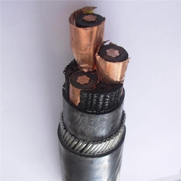 Galvanized Steel Wire Armour Three Core 33kV Copper Al Power Cable