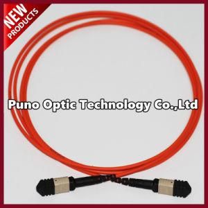Red MPO Fiber Optic CableOM3, Male Pinned 40G MPO Cable Type - B Polarity
