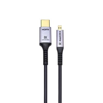 ODM OEM Slim Micro HDMI to HDMI Cable A TO D Support 8k 60hz 4k 120hz hdmi cable 8K