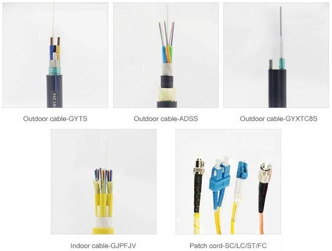 1, 2, 4 Cores Singlemode G657A G652D FRP Fiber Optic Flat FTTH Drop Cable