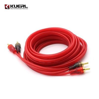 Wholesale Price 2 Dual 2 RCA Car Cable Adapter Stereo Audio 2RCA Cord Male to Male Connector