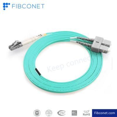 FTTH Manufacturer MPO/MTP to LC mm Duelpx Jumper Patch Cable Connector Fiber Optic Patch Cord
