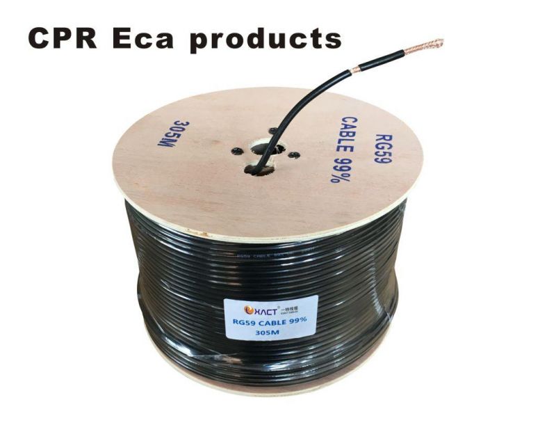 305m RG59 with Power CCTV Camera RG59 2c Siamese Coaxial Communication Cable Manufacture Price Rg59 2c
