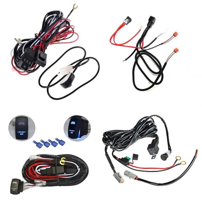Automotive Wiring Harness Kit 16AWG with Blade Fuse for Truck LED Light Bar with 2 Pin Deutsch Connector