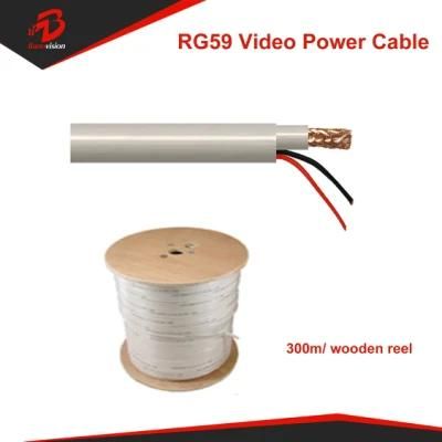 Rg59 Video Combo Cable with Power Cable for CCTV Surveillance