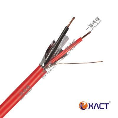 ExactCables-2C 1.0mm2 solid copper conductor shielded red PVC twisted pair fire alarm cable