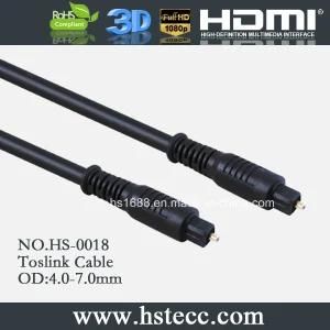 Black PVC Mould Toslink Digital Optical Audio Cable