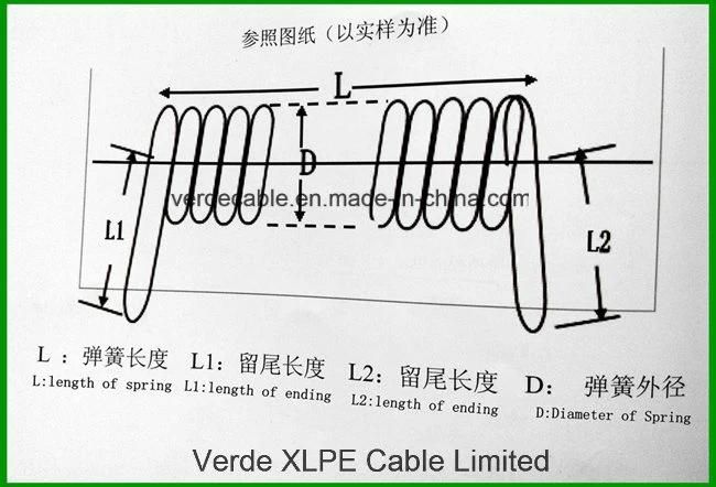 2 Core Wires Electric Power Spiral Cable Coil Cord Cable