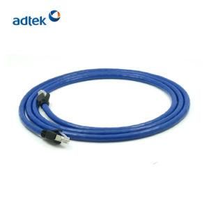 Blue Color 24AWG UTP CAT6 1FT Bare Copper PVC/LSZH Slim Patch Cord