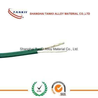 Green color thermocouple cable type K with stainless steel braided sheath