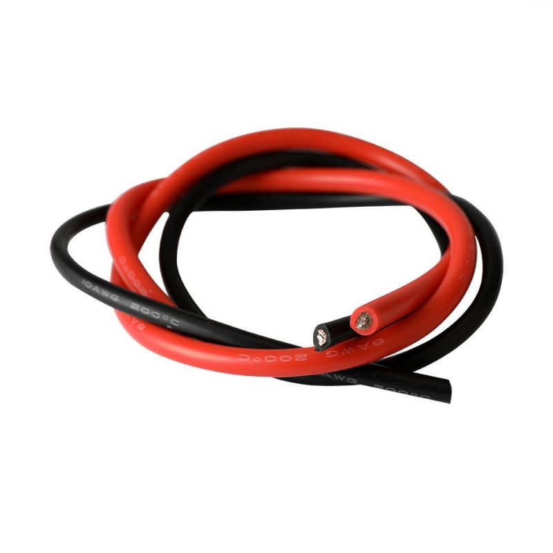 200degree High Temperature Fire Proof 6AWG 16AWG 22AWG 24AWG Flexible Silicone Wire Cable