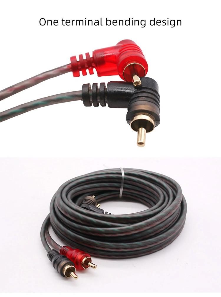 RCA Cable for 2 Channel Male to Male Pure Copper Car Audio RCA Cable 5m