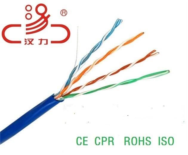 Communication Cat5e Cable Fluke Test Pass CPR Ce LAN Cable UTP Cat5e