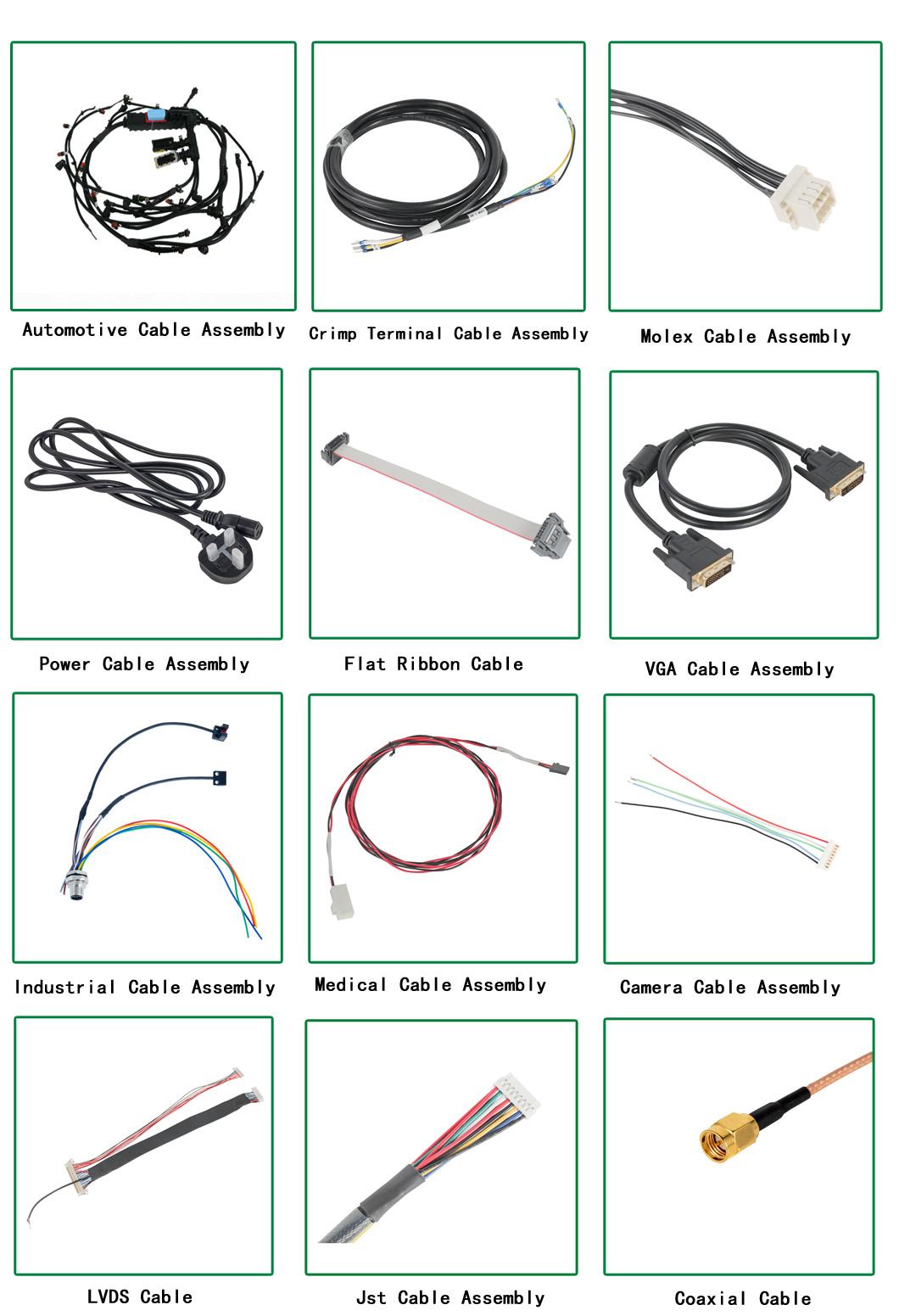 Custom IDC Connector Flat Cable Assembly Ribbon Grey Flat Cable Wire Harness