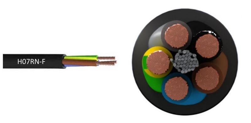 Nyy H07rn-F H07rn8-F Ordinary Duty Flexible Rubber Power Cable Aluminium Control Cable Electric Wire Waterproof Rubber Cable